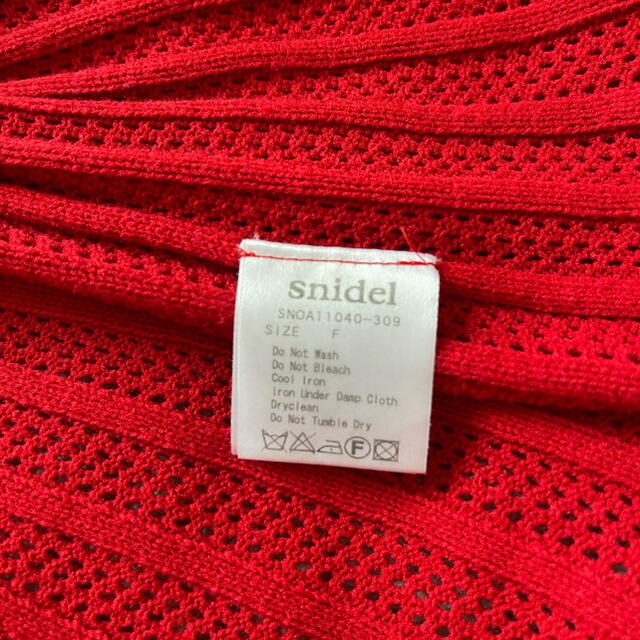 SNIDEL(スナイデル)の【snidel】赤ニットワンピース レディースのワンピース(ミニワンピース)の商品写真