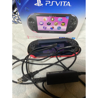 プレイステーションヴィータ(PlayStation Vita)のPlayStation®Vita PCH-2000Wi-Fiピンクブラックモデル(携帯用ゲーム機本体)