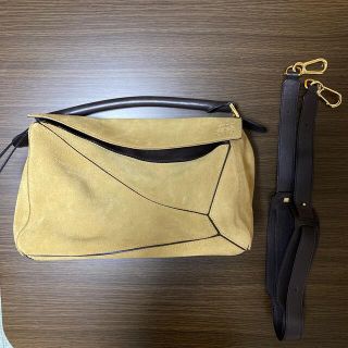 ロエベ(LOEWE)のLOEWE パズルバッグ　スエードイエロー(ショルダーバッグ)