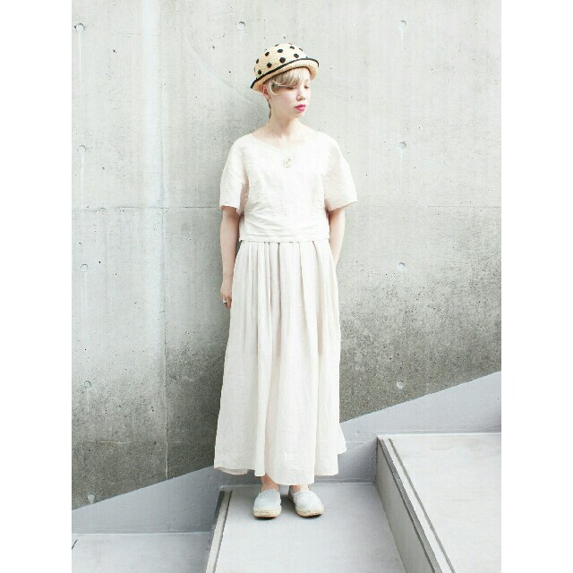 note et silence(ノートエシロンス)のebonyivory linen dress レディースのワンピース(ロングワンピース/マキシワンピース)の商品写真