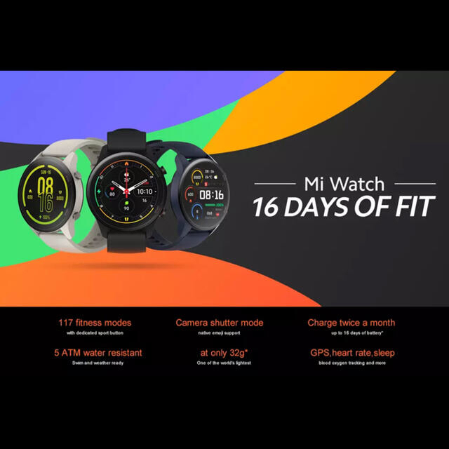 ANDROID(アンドロイド)の専用Xiaomi mi watch ブラック系カラー 新品未開封 日本語対応 ◎ メンズの時計(腕時計(デジタル))の商品写真