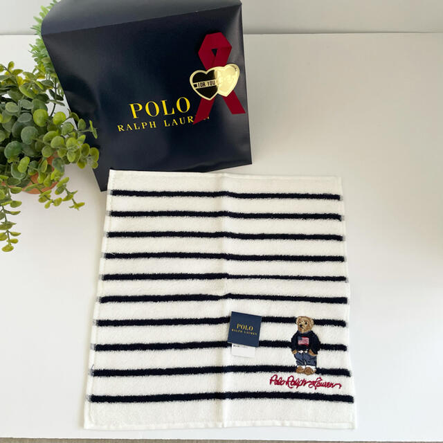 POLO RALPH LAUREN(ポロラルフローレン)のポロラルフローレン★ハンカチタオル くま ボーダー メンズのファッション小物(ハンカチ/ポケットチーフ)の商品写真