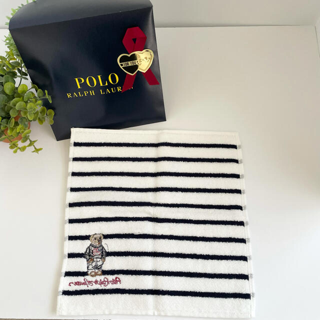 POLO RALPH LAUREN(ポロラルフローレン)のポロラルフローレン★ハンカチタオル くま ボーダー メンズのファッション小物(ハンカチ/ポケットチーフ)の商品写真