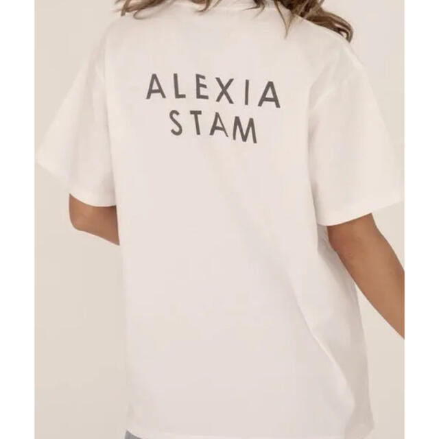 送料無料特集 | 激安の新品・型落ち・アウトレット Tシャツ アリシアスタン - STAM ALEXIA ホワイト Logo Circle Tシャツ(半袖+袖なし)