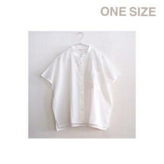 ムジルシリョウヒン(MUJI (無印良品))の≪新品≫ 無印良品インド綿強撚ブラウス ＯＮＥＳＩＺＥ／オフ白 (シャツ/ブラウス(半袖/袖なし))