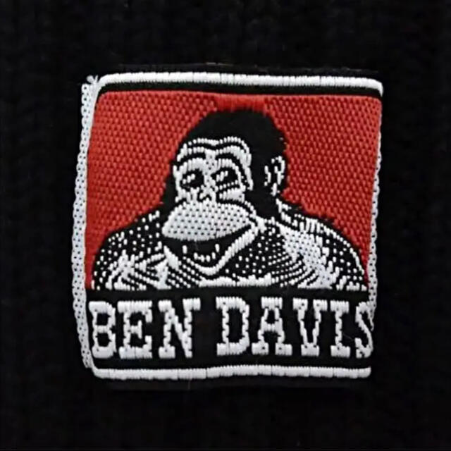 BEN DAVIS(ベンデイビス)のロンハーマンＢＥＮＤＡＶＩＳベンデイビスロンゲージニットキャップ帽黒フリー新品 メンズの帽子(ニット帽/ビーニー)の商品写真