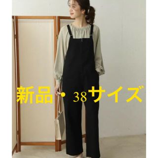 アーバンリサーチドアーズ(URBAN RESEARCH DOORS)のドアーズ♪ ブラック38 【WEB限定】コットンデッキサロペット(サロペット/オーバーオール)