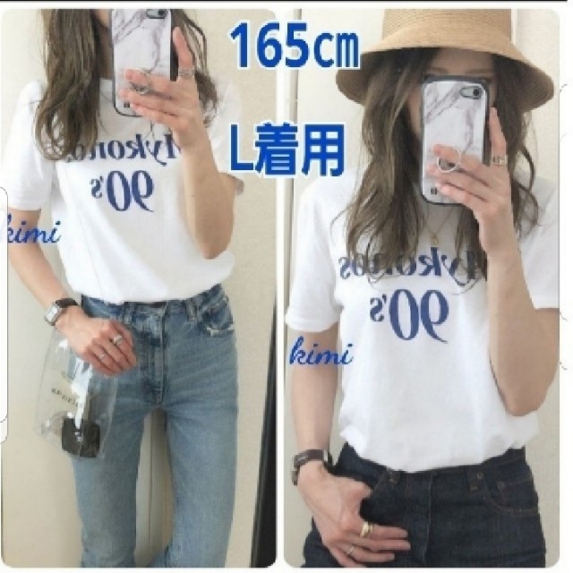 ZARA(ザラ)のZARA　(L　レッド)　テキストTシャツ　ロゴTシャツ レディースのトップス(Tシャツ(半袖/袖なし))の商品写真