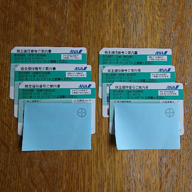 ANA(全日本空輸)(エーエヌエー(ゼンニッポンクウユ))のANA株主優待券6枚 チケットの優待券/割引券(その他)の商品写真