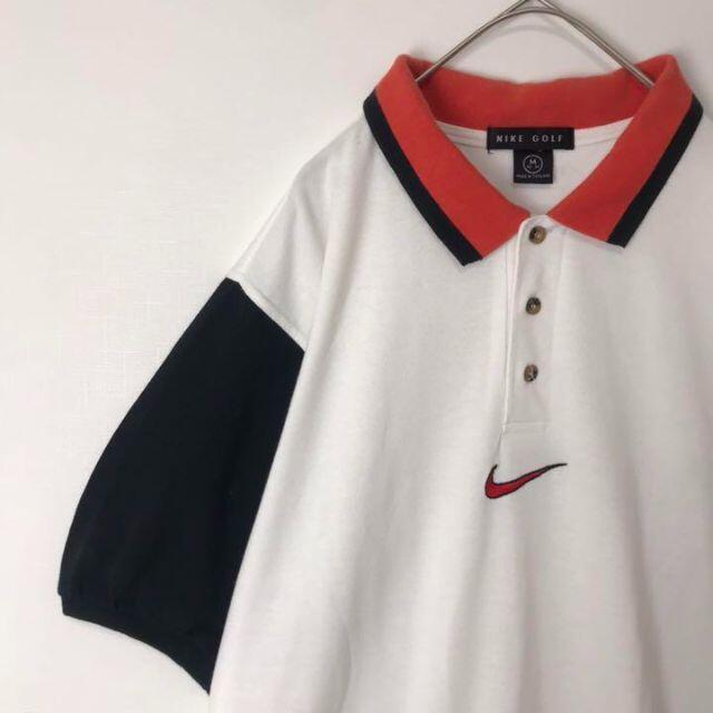 NIKE(ナイキ)の【人気デザイン】古着　NIKE ポロシャツ　ワンポイント刺繍ロゴ メンズのトップス(ポロシャツ)の商品写真