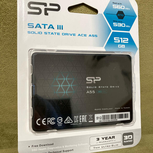PCパーツ【新品未開封】シリコンパワーSSD 512GB