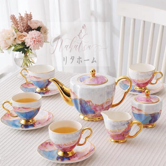 高級ティーカップ&ソーサー 6客セット 陶器.食器 お皿の通販 高級ティーカップ&ソーサー 6客セット 陶器.食器 お皿の通販