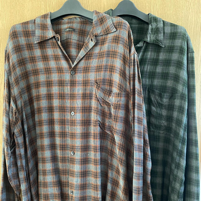 comoli レーヨンチェックオープンカラーシャツ | www.jarussi.com.br