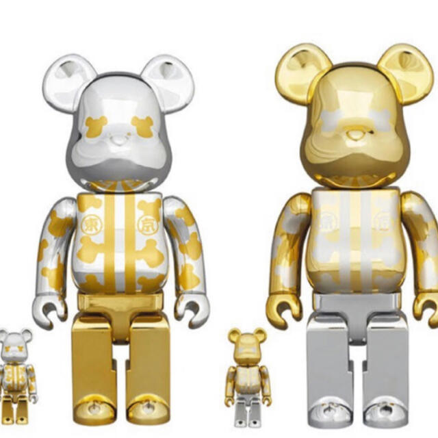 BE@RBRICK はっぴ東京 金メッキ 銀メッキ 100% & 400 ...