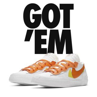 ナイキ(NIKE)のブレザー Low×sacai Magma Orange 27.0 cm(スニーカー)