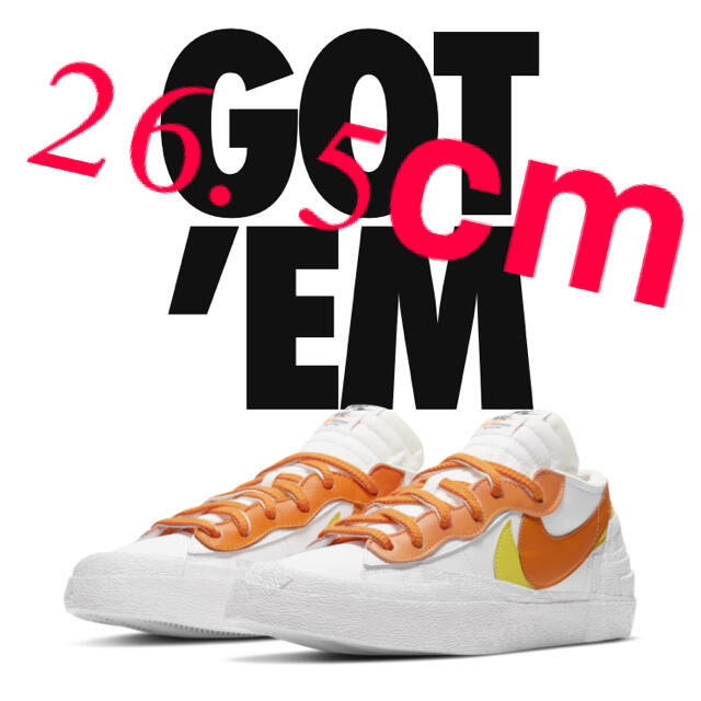 NIKE ブレーザー LOW x sacai Magma Orange 26.5