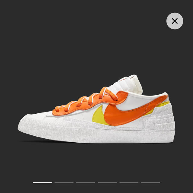 NIKE(ナイキ)のSACAI X NIKE BLAZER LOW オレンジ メンズの靴/シューズ(スニーカー)の商品写真