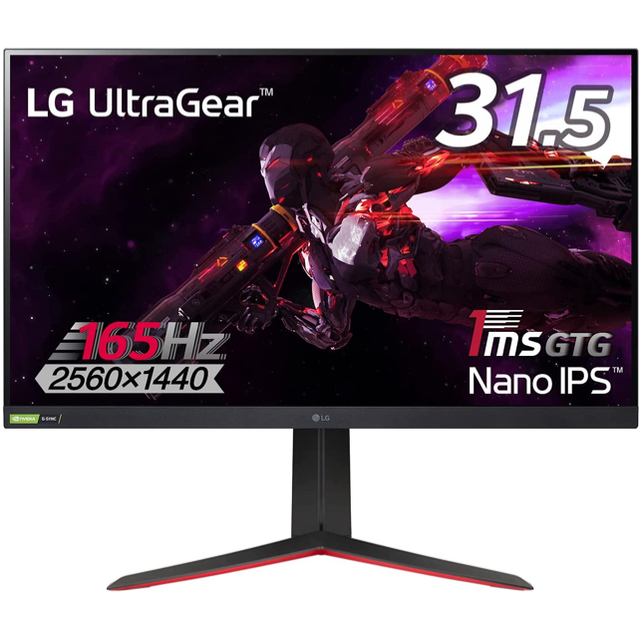 LG Electronics(エルジーエレクトロニクス)のLG ゲーミングモニター 32GP83B-B [31.5型 /WQHD] スマホ/家電/カメラのPC/タブレット(ディスプレイ)の商品写真