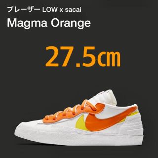 ナイキ(NIKE)のNIKE BLAZER LOW x sacai   Orange  27.5㎝(スニーカー)