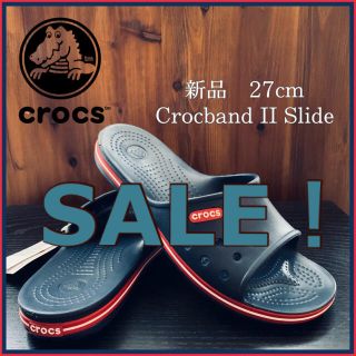 クロックス(crocs)のクロックス crocs  シャワーサンダル　クロックバンド 2.0 スライド　紺(サンダル)