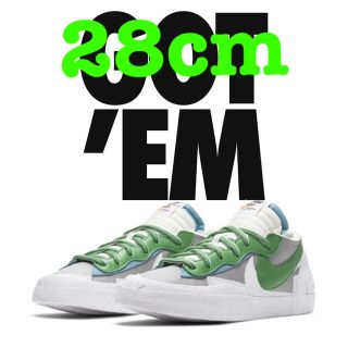 ナイキ(NIKE)のNIKE x sacai ブレーザー LOW Classic Green 28(スニーカー)