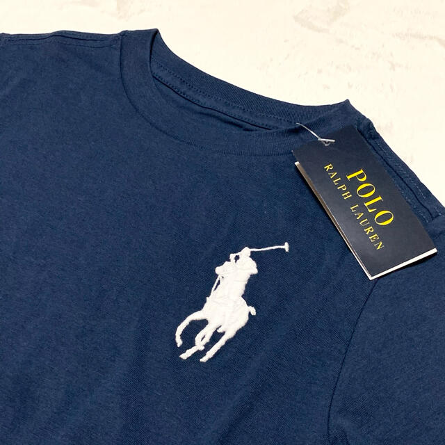 POLO RALPH LAUREN(ポロラルフローレン)のボーイズ M/150 新品 ビッグポニー×ナンバリング コットンT / ネイビー キッズ/ベビー/マタニティのキッズ服男の子用(90cm~)(Tシャツ/カットソー)の商品写真