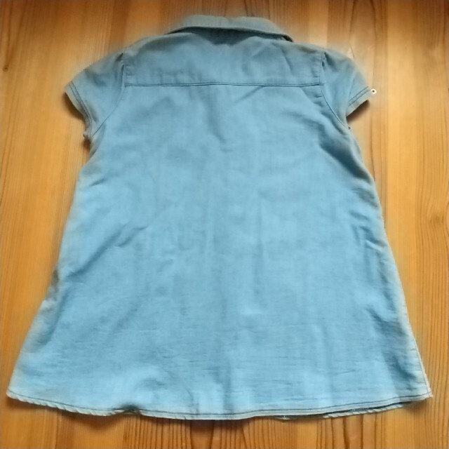 kumikyoku（組曲）(クミキョク)の組曲KUMIKYOKU デニム風AラインシャツTL160 キッズ/ベビー/マタニティのキッズ服女の子用(90cm~)(Tシャツ/カットソー)の商品写真