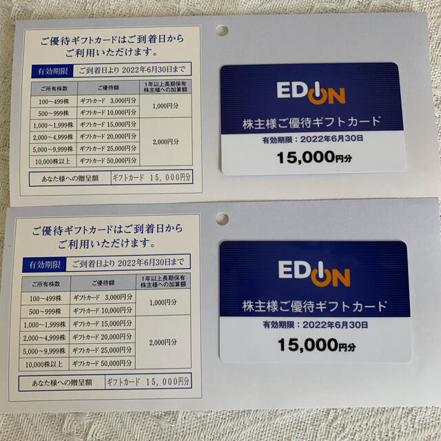 エディオン EDION 株主優待 30000円分 空気清浄機 掃除機チケット ...