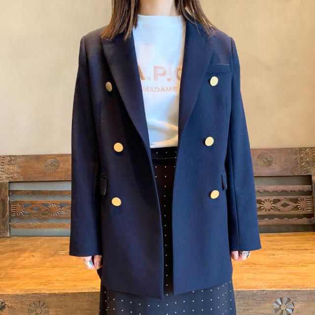 A.P.C(アーペーセー)のA.P.C. × BEAMS LIGHTS / 別注ロゴ クルーネック Tシャツ レディースのトップス(Tシャツ(半袖/袖なし))の商品写真