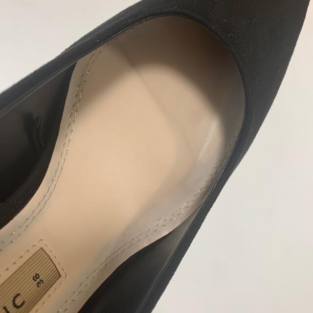 ZARA(ザラ)のZARA 黒パンプス 38 ヒール7cm レディースの靴/シューズ(ハイヒール/パンプス)の商品写真