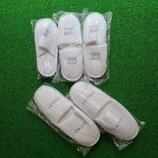 高級五つ星TRUMPトランプホテル使い捨てスリッパ5足!大人用子供用キッズ非売品(スリッパ/ルームシューズ)