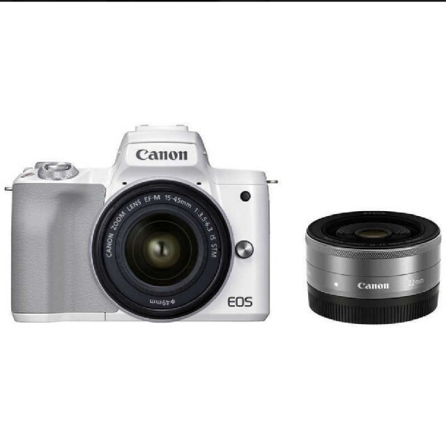 Canon(キヤノン)のmiiko様専用Canon EOS Kiss M2 ダブルレンズキット スマホ/家電/カメラのカメラ(ミラーレス一眼)の商品写真