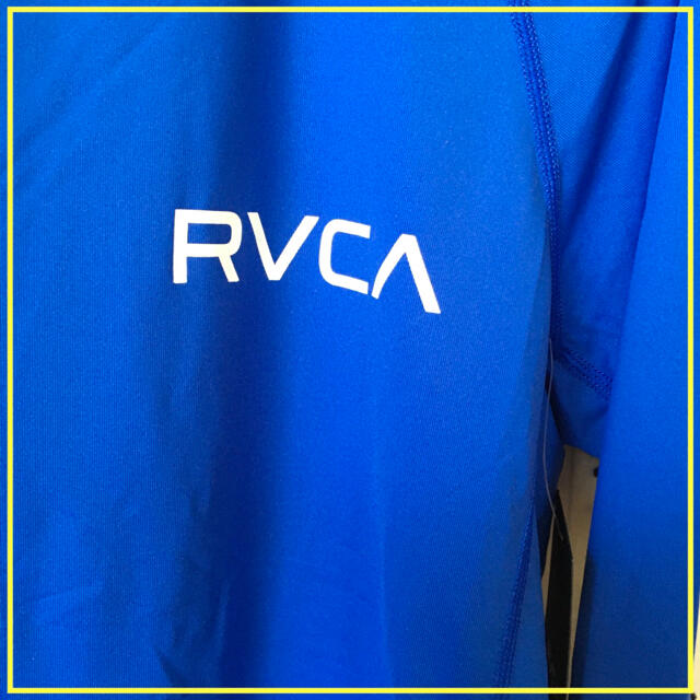 RVCAルーカUS限定ロングスリーブハイネックラッシュガード M blue