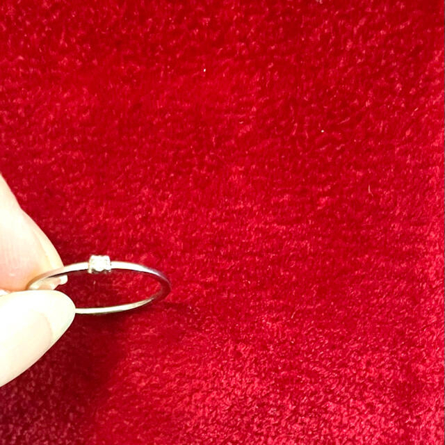 極細プラチナ900 ピンキーリング　ダイヤリング　プラチナリング　3号♡ レディースのアクセサリー(リング(指輪))の商品写真