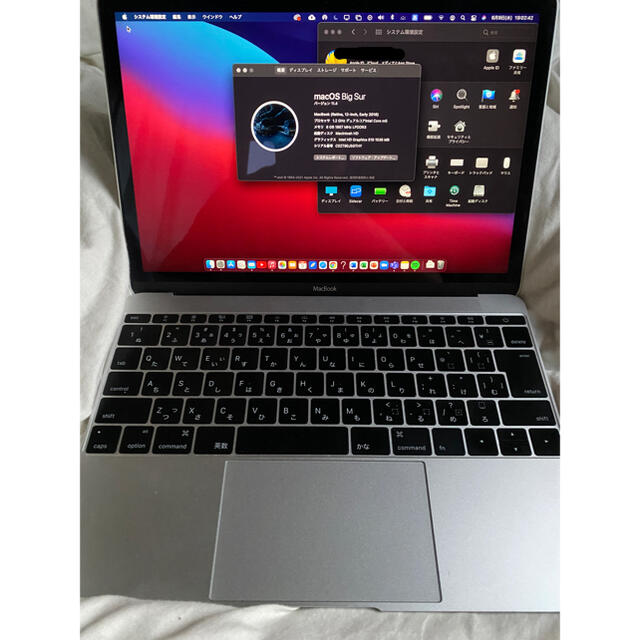 Macbook 2016 early 12inch core m5512GBディスプレイ