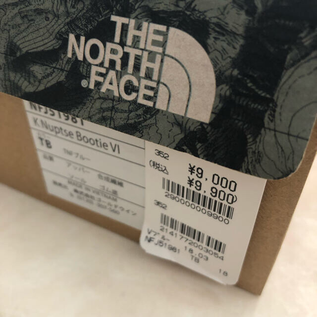 THE NORTH FACE(ザノースフェイス)のノースフェイス　スノーブーツ　ブルー　18センチ　記名あり キッズ/ベビー/マタニティのキッズ靴/シューズ(15cm~)(ブーツ)の商品写真