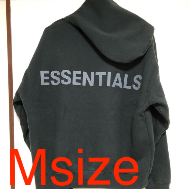 essentialsリフレクティブパーカー フーディ 黒 M