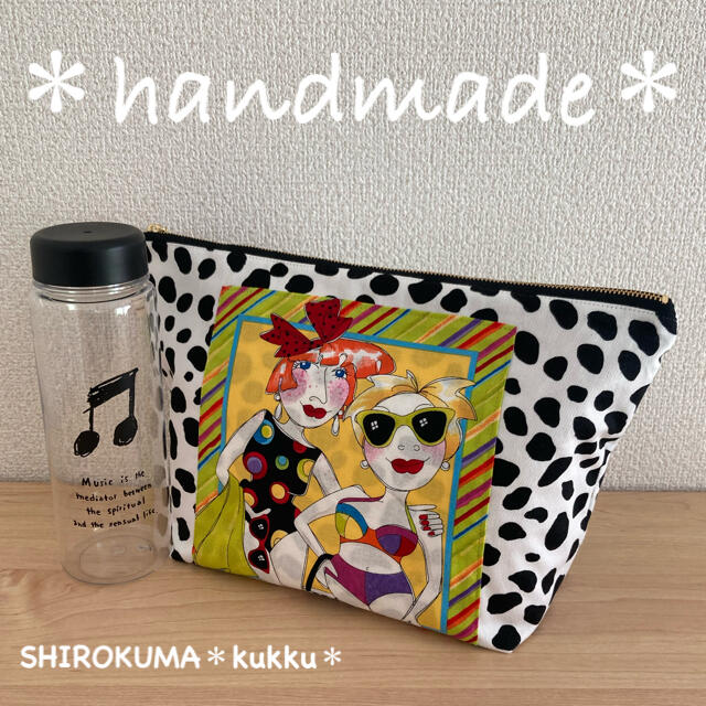 ＊ロラライハリス　handmade BIGポーチ＊【現品限り】 ハンドメイドのファッション小物(ポーチ)の商品写真