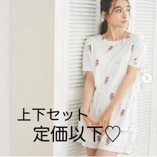 ジェラートピケ(gelato pique)のジェラートピケ テディベアTシャツ ショートパンツ(ルームウェア)