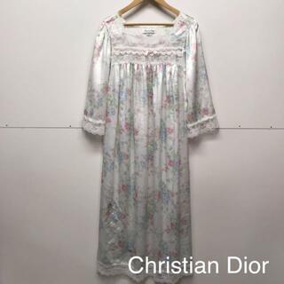 クリスチャンディオール(Christian Dior)のクリスチャンディオール レース ワンピース 花柄(ロングワンピース/マキシワンピース)