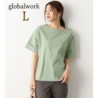 グローバルワーク(GLOBAL WORK)の新品 グローバルワーク USAコットンロールアップTシャツ トップス半袖(Tシャツ(半袖/袖なし))
