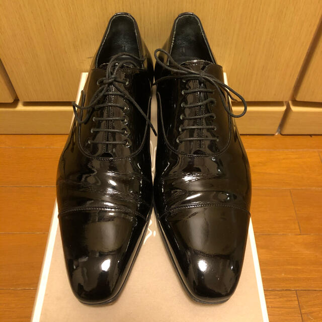 正規 SANTONI サントーニ パテントレザー ドレスシューズ 春早割 49.0