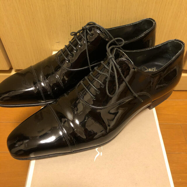 正規 SANTONI サントーニ パテントレザー ドレスシューズ-