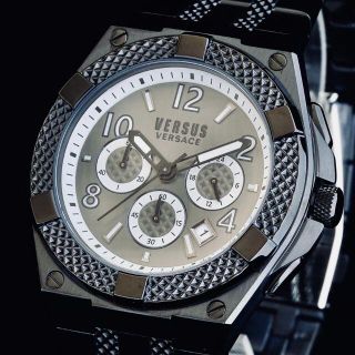 ヴェルサーチ(VERSACE)の【新品即納】ヴェルサス ヴェルサーチ 高級 メンズ腕時計 46mm クロノ 防水(腕時計(アナログ))