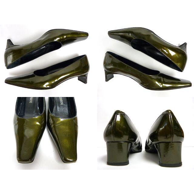 Giorgio Armani(ジョルジオアルマーニ)のGIORGIO ARMANI ジョルジオアルマーニ エナメルパンプス22.5cm レディースの靴/シューズ(ハイヒール/パンプス)の商品写真