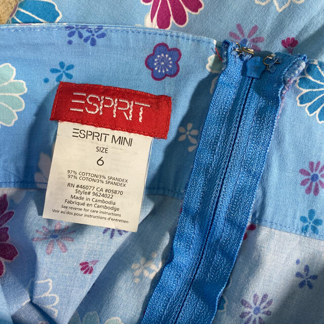 Esprit(エスプリ)のエスプリ　ワンピース　6才サイズ　120〜130 キッズ/ベビー/マタニティのキッズ服女の子用(90cm~)(ワンピース)の商品写真