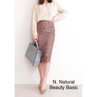 エヌナチュラルビューティーベーシック(N.Natural beauty basic)のMai様専用 N. Natural Beauty Basic レーススカート(ひざ丈スカート)