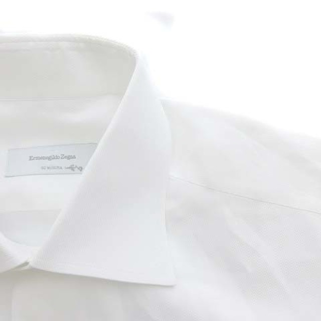 Ermenegildo Zegna(エルメネジルドゼニア)のエルメネジルド・ゼニア Yシャツ ワイシャツ ストライプ 長袖 白 ホワイト メンズのトップス(シャツ)の商品写真