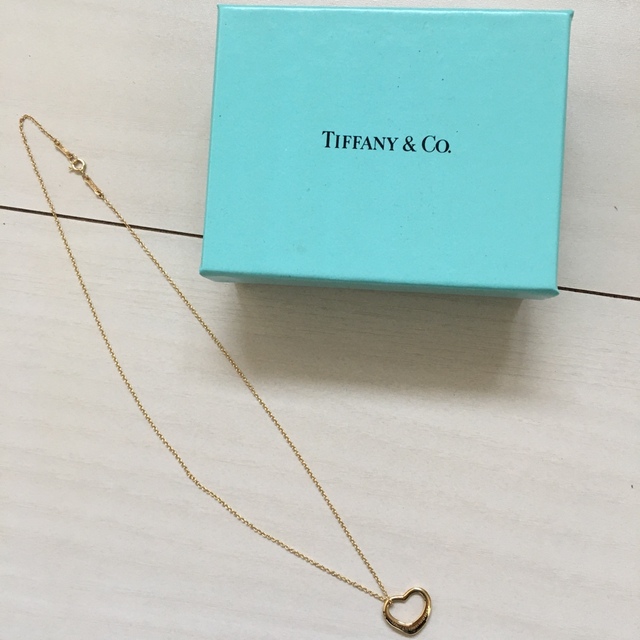 Tiffany & Co. - 美品 ティファニー オープンハート 18k ゴールド ネックレス