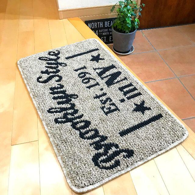 SALE／62%OFF】【SALE／62%OFF】45ｘ75＊新品日本製＊ブルックリン＊ベージュ 玄関マット 